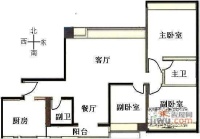 华景新城3室2厅2卫118㎡户型图