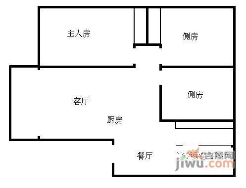 华景新城3室2厅1卫110㎡户型图