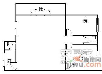 小康人家2室1厅1卫87㎡户型图