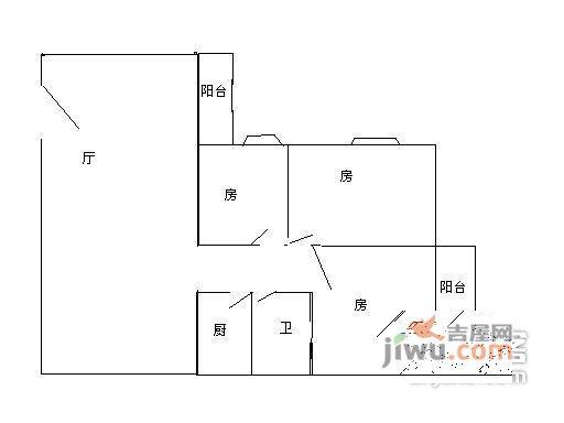 海德花园3室2厅2卫113㎡户型图