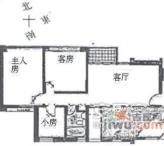 天河广场3室2厅1卫108㎡户型图