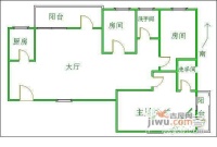 天河广场3室2厅2卫108㎡户型图