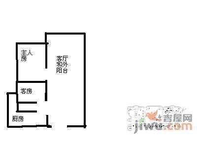 芳满庭园2室1厅1卫73㎡户型图