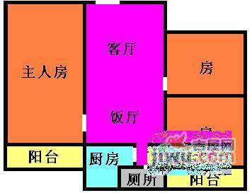 金影花园2室2厅1卫66㎡户型图