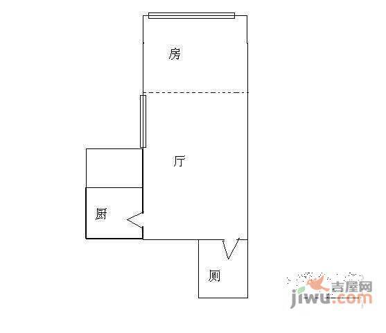 天惠家园1室1厅1卫42㎡户型图