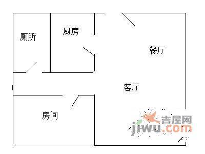 天惠家园1室1厅1卫42㎡户型图