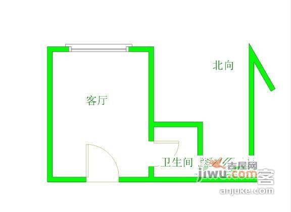 天惠家园1室0厅1卫24㎡户型图