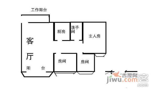 恒鑫东和湾3室2厅2卫126㎡户型图