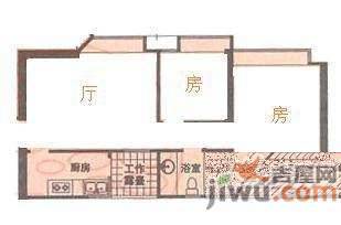 恒宝华庭2室1厅1卫70㎡户型图