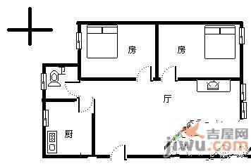 恒宝华庭2室2厅1卫67㎡户型图