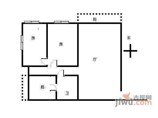 恒宝华庭3室1厅1卫户型图