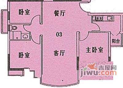 东璟花园3室1厅1卫户型图