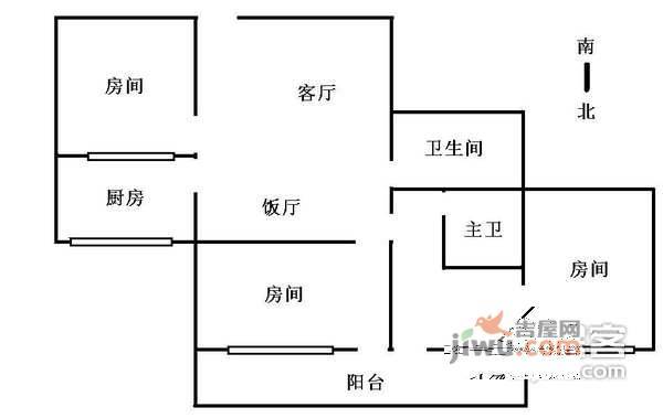 农林下路小区3室2厅2卫户型图