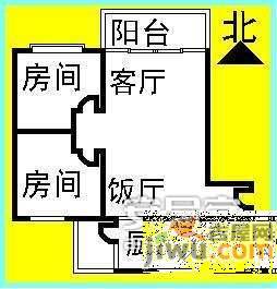 丽园雅庭2室1厅1卫户型图