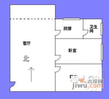 丽园雅庭2室1厅1卫户型图