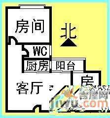 丽园雅庭2室1厅1卫户型图