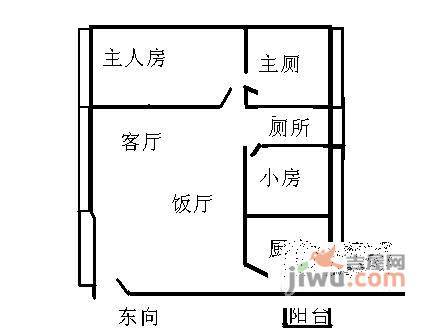 怡苑小区2室2厅2卫110㎡户型图