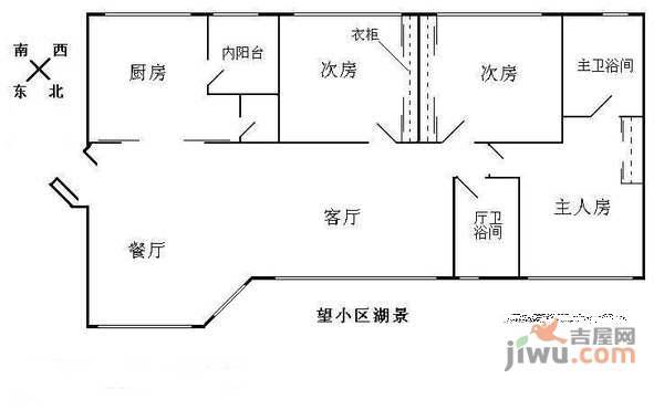 怡苑小区3室2厅2卫240㎡户型图