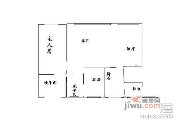 怡苑小区2室2厅2卫110㎡户型图