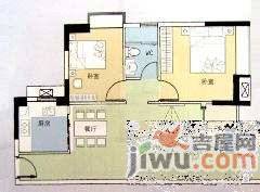 珠光高派华庭2室1厅1卫户型图