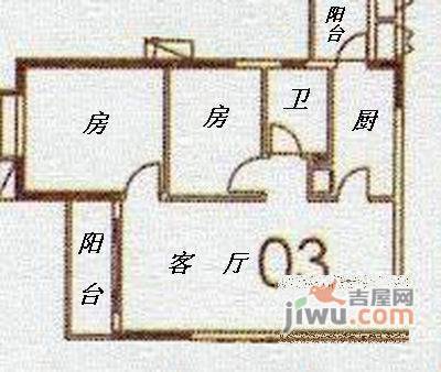 珠光高派华庭2室2厅1卫户型图