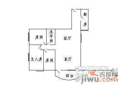 云山翠苑3室2厅1卫户型图