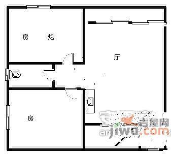 金泽花园2室1厅1卫86㎡户型图