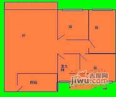 润盛花苑3室1厅1卫90㎡户型图