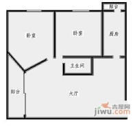 云山翠苑2室1厅1卫71㎡户型图