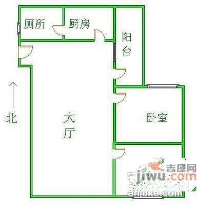 逸安阁2室2厅1卫85㎡户型图