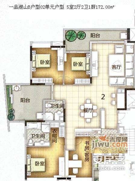 桐林别墅4室2厅3卫290㎡户型图