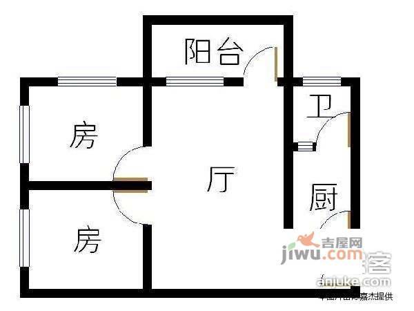 益丰花园2室1厅1卫65㎡户型图