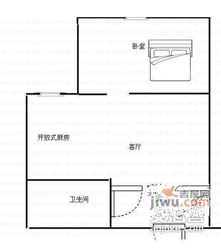 南沙小区1室1厅1卫户型图