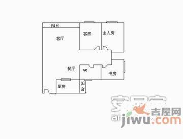 春晖闲庭3室2厅1卫135㎡户型图