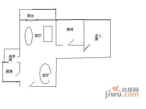 泽晖苑2室2厅1卫68㎡户型图