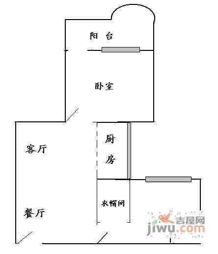 泽晖苑2室2厅1卫68㎡户型图