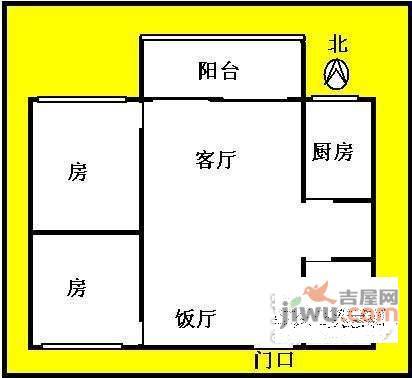 中山七路小区2室1厅1卫86㎡户型图