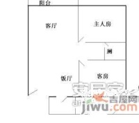 秀全路小区2室2厅1卫86㎡户型图