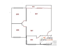 嘉信华庭2室2厅1卫户型图