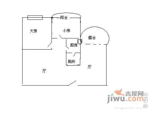 保利海棠花园3室1厅1卫户型图