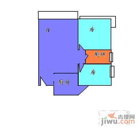 保利海棠花园2室2厅1卫84㎡户型图