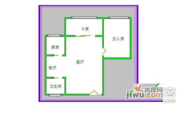 凤安花园2室1厅1卫户型图