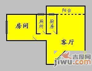 凤安花园1室1厅1卫户型图