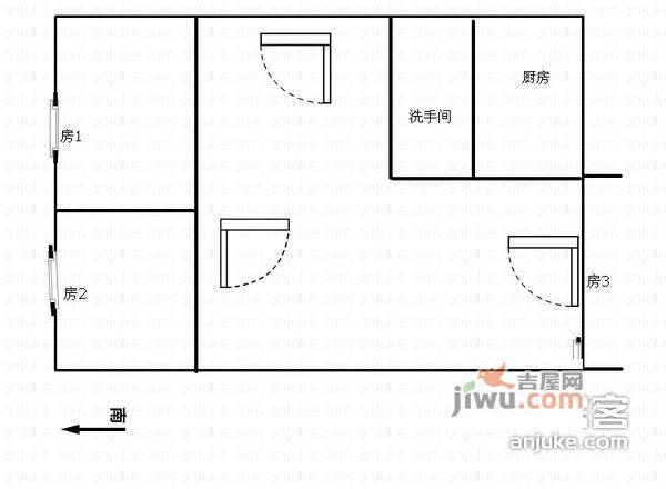 康怡苑3室2厅1卫户型图