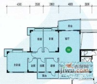 华荟南景园3室2厅2卫128㎡户型图