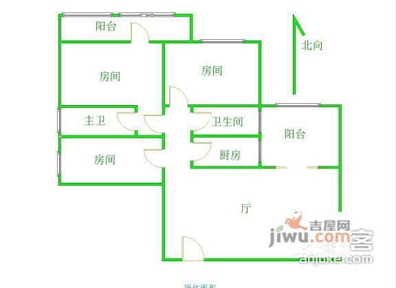 天隆花苑3室2厅2卫户型图