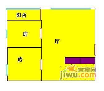 民航小区2室1厅1卫62㎡户型图