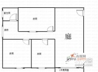 华侨花园3室2厅2卫116㎡户型图