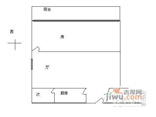 元邦明月园1室1厅1卫50㎡户型图