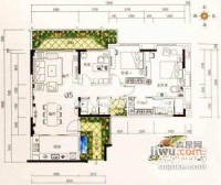 元邦明月园3室2厅2卫141㎡户型图